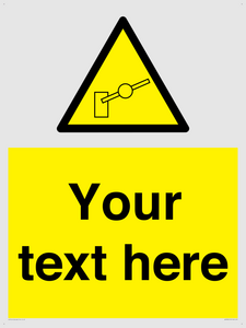 Custom warning barrier